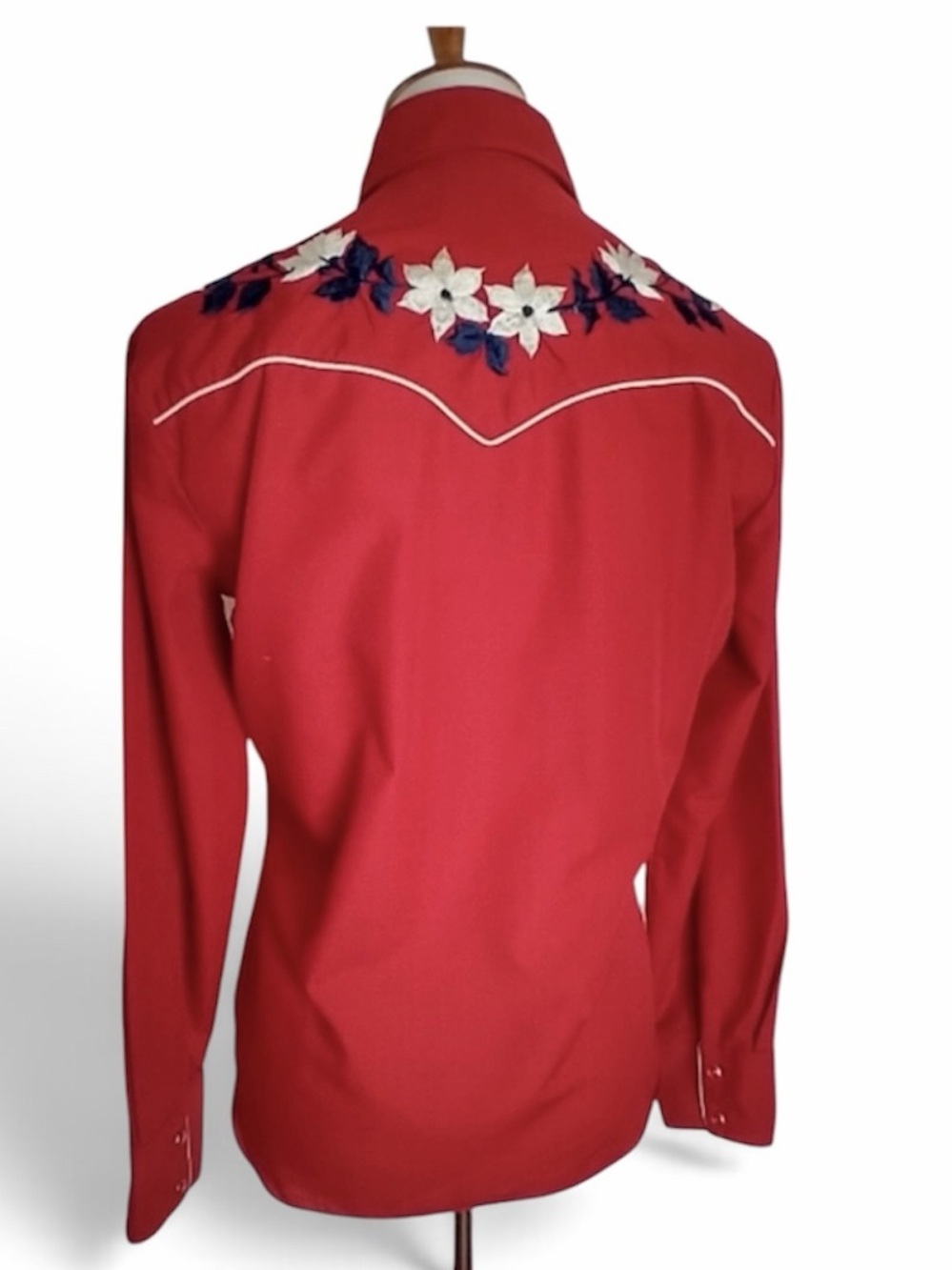 VINTAGE EMBROIDERED WESTERN RODEO SHIRT Small - Picture 9 of 10